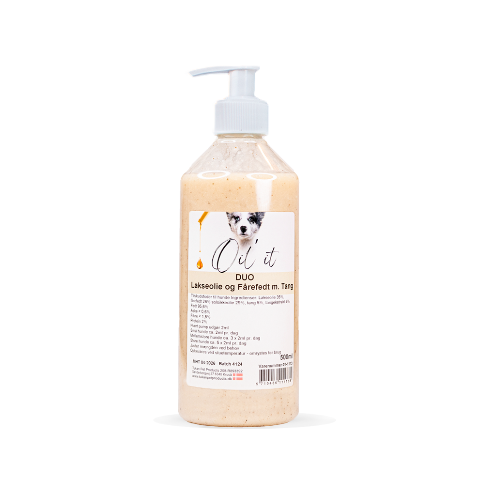 Lakseolie og Fårefedt m. Tang 500ml