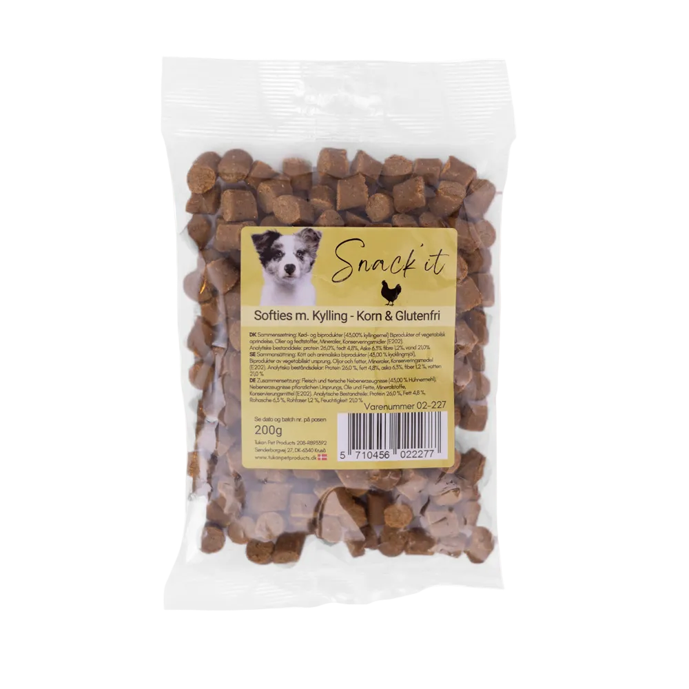 Softies m. Kylling - Korn & Glutenfri 200g