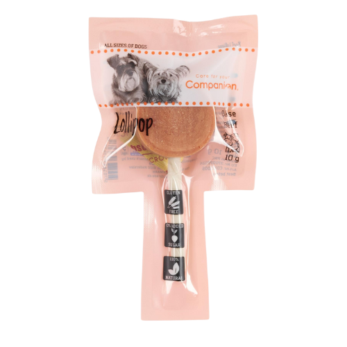 Companion lollipop with beef