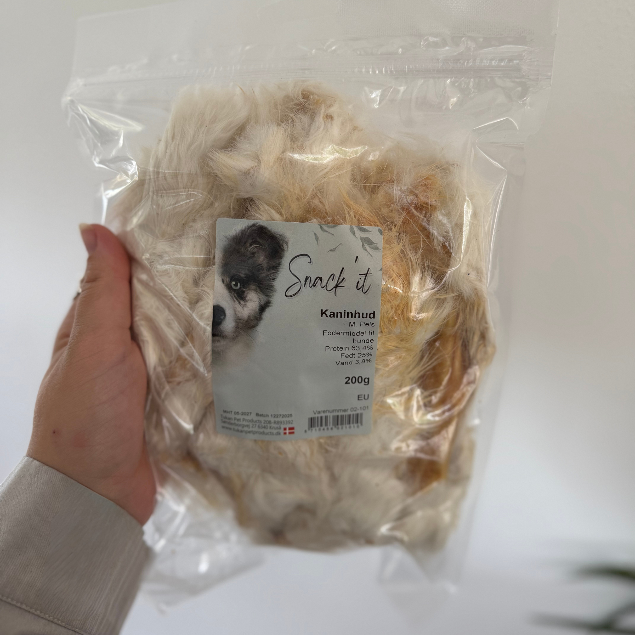 Snack'it Kaninhud m. pels 200g