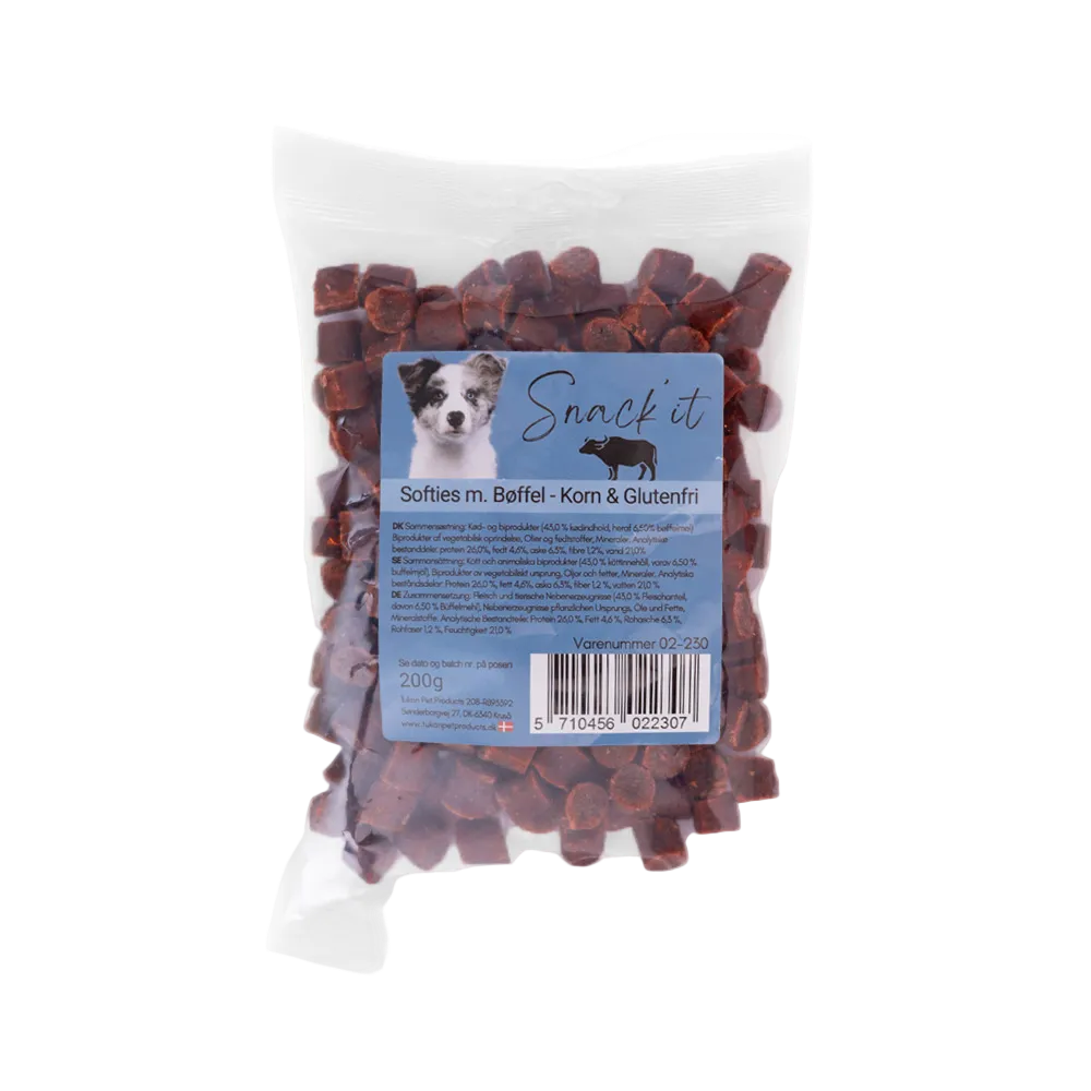 Softies m. Bøffel - Korn & Glutenfri 200g