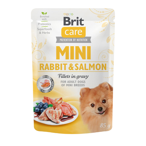 Brit Care Mini Fileter i sovs m. kanin & laks