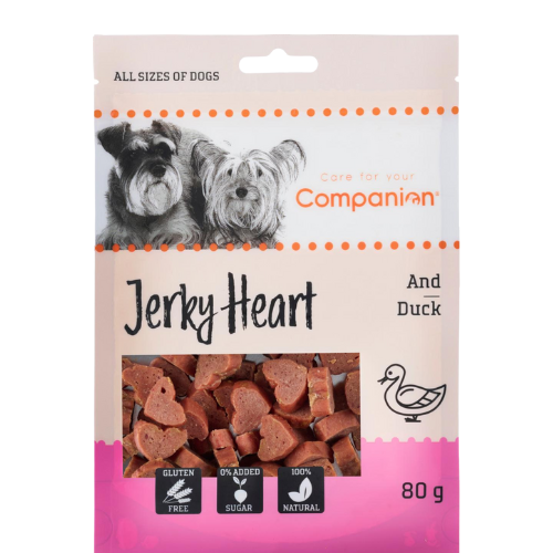 Companion duck jerky heart