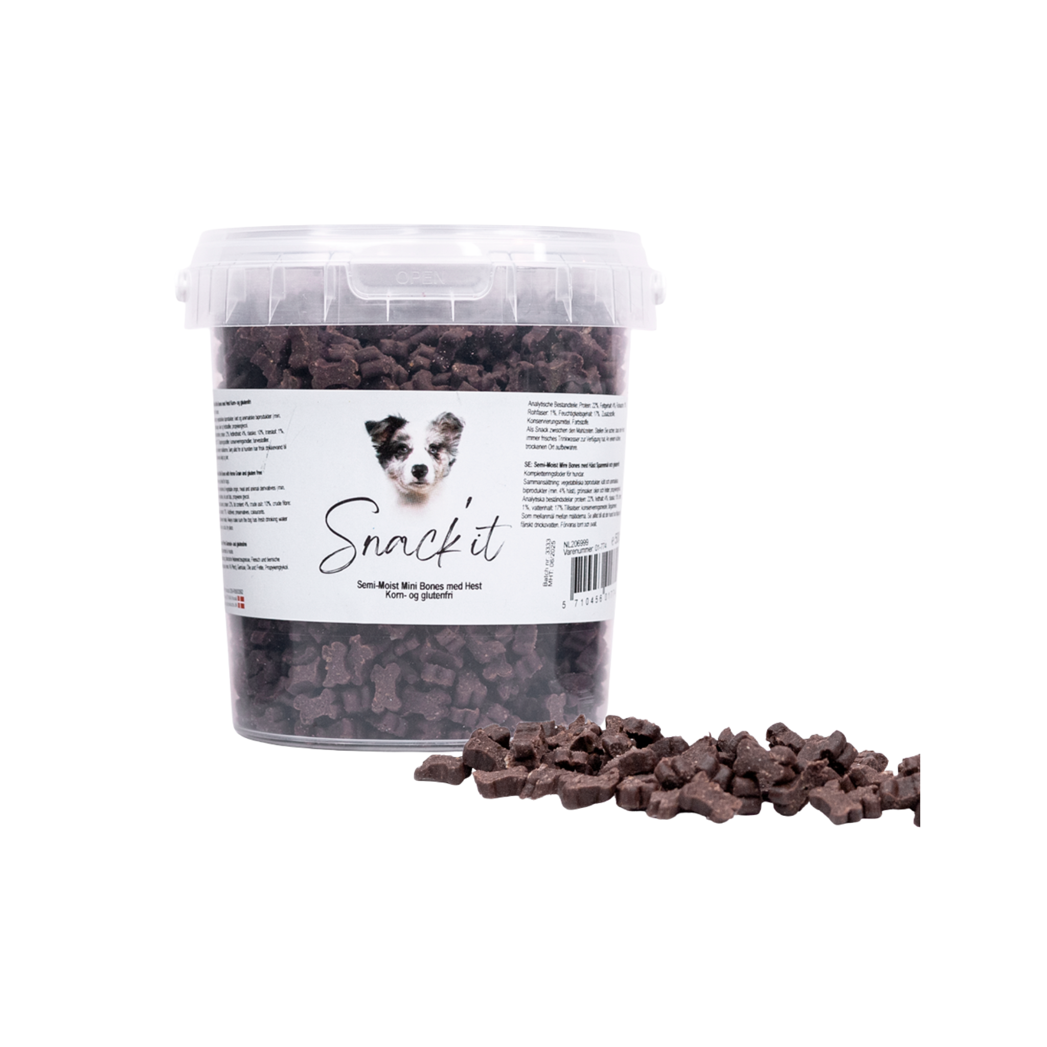 Snack'it Semi-Moist Mini Bones m. Hest 500g