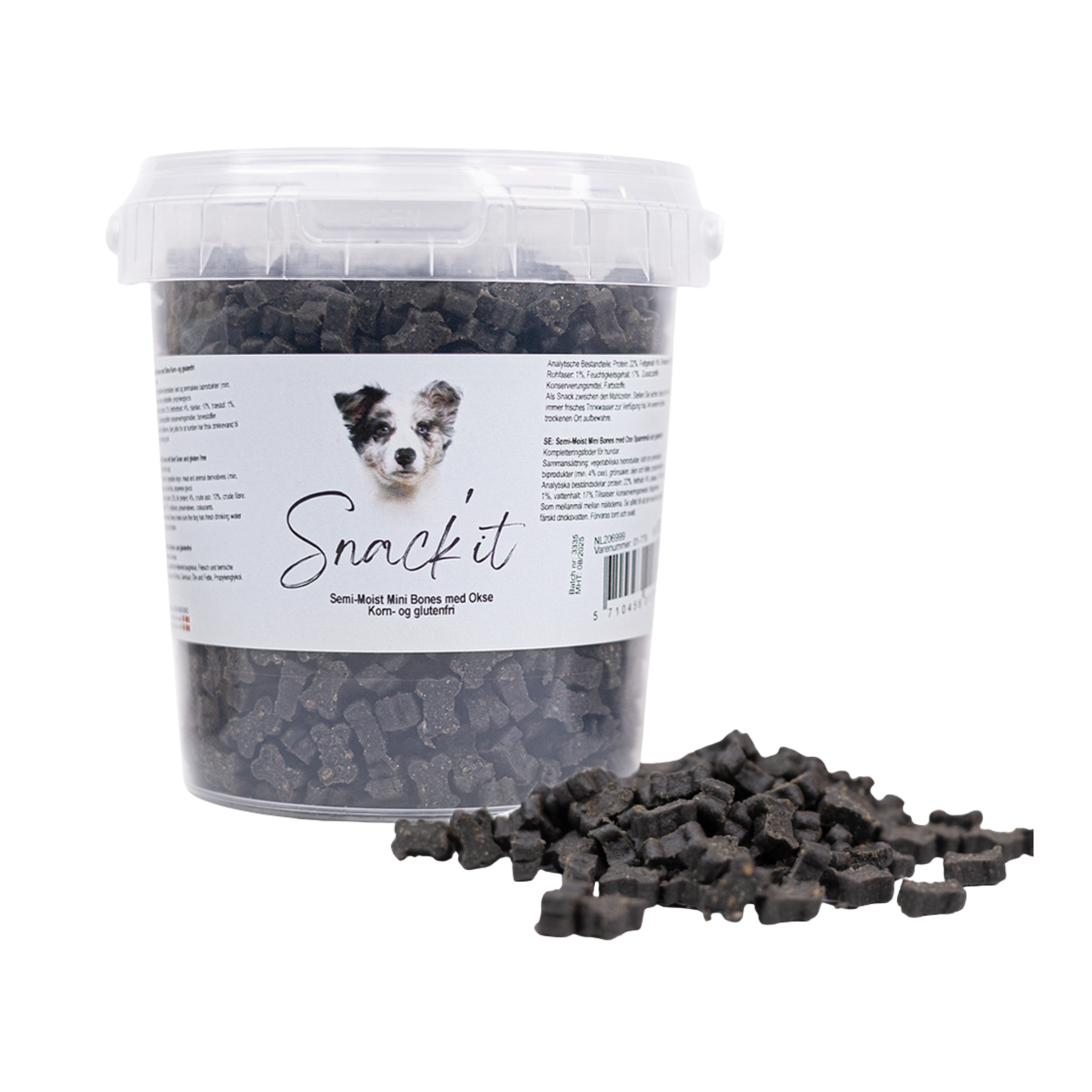 Snack'it Semi-Moist Mini Bones m. Okse 500g