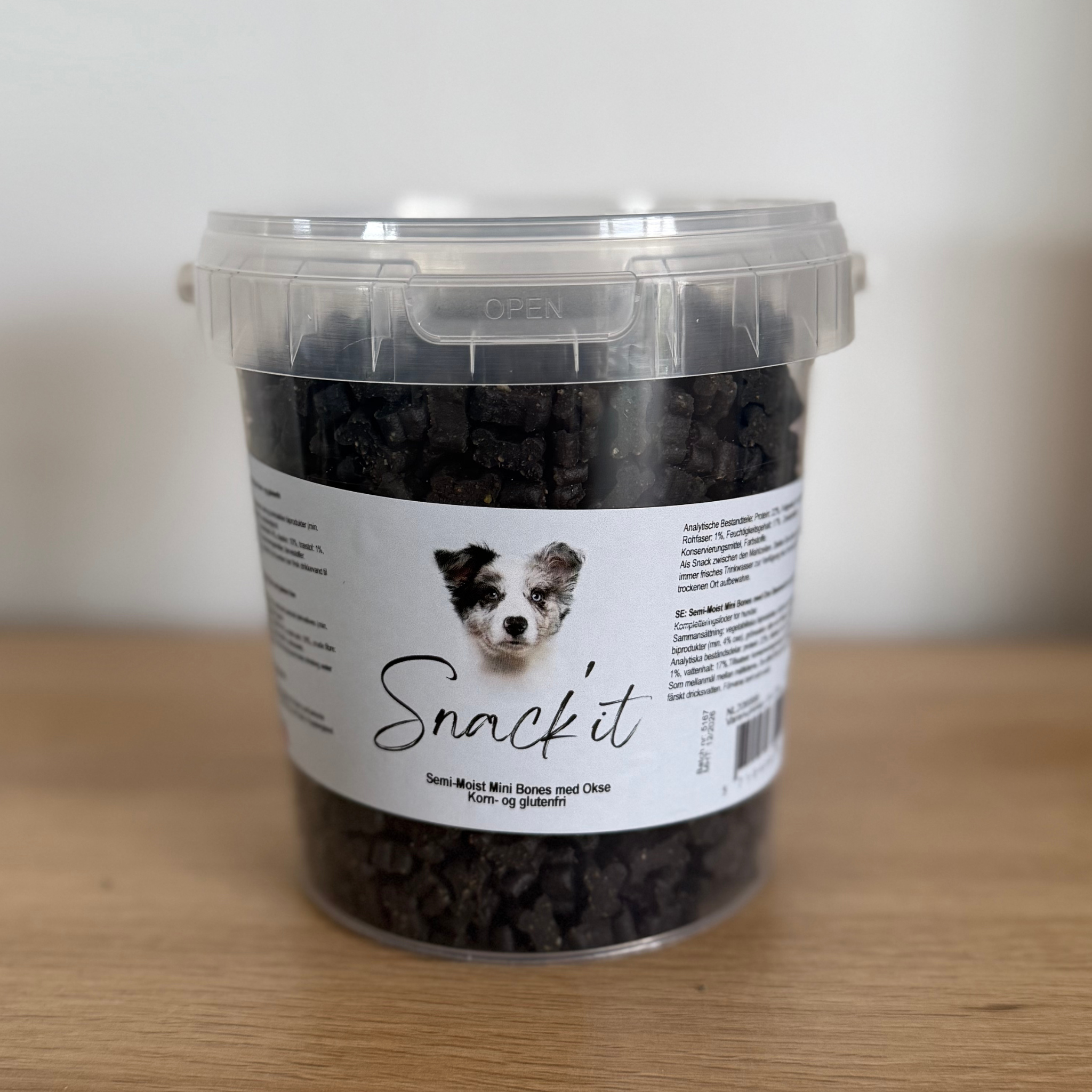 Snack'it Semi-Moist Mini Bones m. Okse 500g